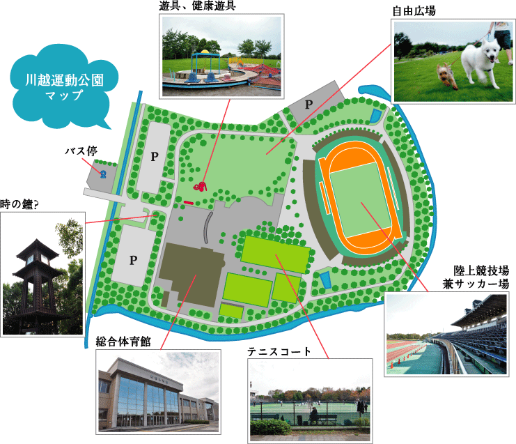 川越運動公園マップ