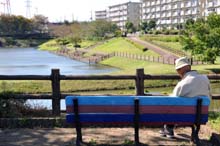 ベンチでのんびり