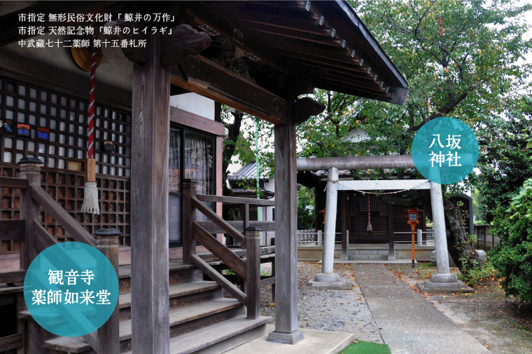 鯨井 八坂神社・観音寺 薬師如来堂